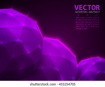 3D sphere object abstract background. Vector abstract illustration.