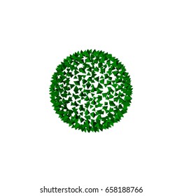 3d Sphere from particles. Isolated on white background.Vector illustration.