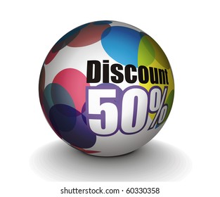 3d sphere sale design.