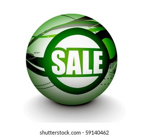 3d sphere sale design, vector illustration