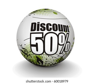 3d sphere sale design, vector illustration