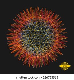 3d sphere. Technology concept. Vector illustration. 