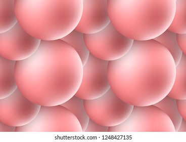 3d spheres abstract background. Bright dynamic shapes vector illustration