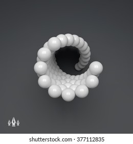 3d Spheres Composition. Vector Template. Futuristic Technology Style. Vector illustration for Web Design, Technology, Marketing, Website, Business Presentation. Art Design Element.