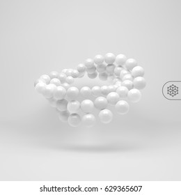 3d spheres composition. Vector template. Futuristic technology style. Art design element.