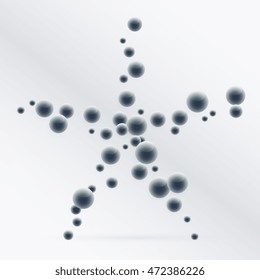 3d spheres making star shape
