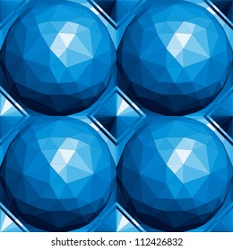 3d spheres seamless pattern, vector background.