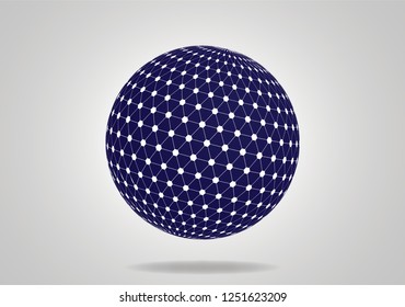3d spherical tesseract shape.