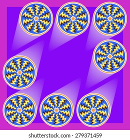 3D Spin Illusion with Space for Text, Abstract
