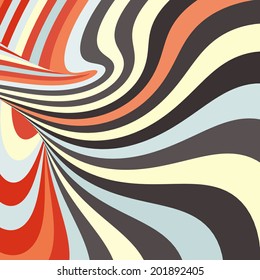 3d spiral abstract background. Optical Art. Vector illustration. 