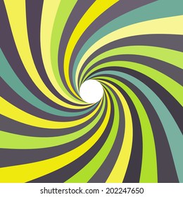 3d fondo abstracto espiral. Ilustración óptica Art. Vector. 