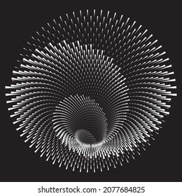 3D Spiral Design Element. Abstraktes Vektorbild im Hintergrund