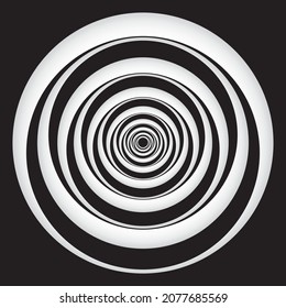 Elemento de diseño espiral 3D. Imagen vectorial abstracta de fondo