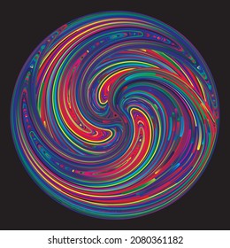 Elemento de diseño espiral 3D. Imagen vectorial abstracta de fondo