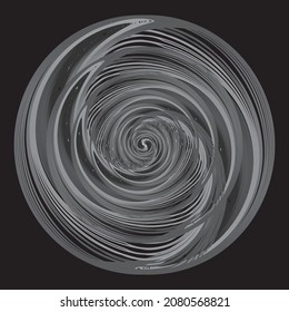 Elemento de diseño espiral 3D. Imagen vectorial abstracta de fondo