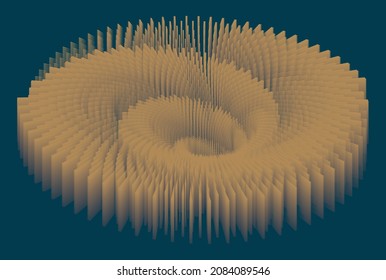 3D Spiral Design Element. Background abstract vector image
