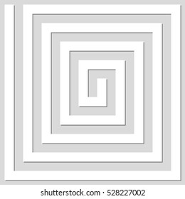 3d spiral effect. Background. Seamless pattern. Tunnel.