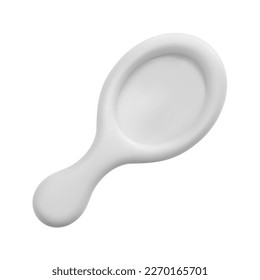 3d spoon icon vector. Isolated on white background. 3d kitchen, tool and equipment concept. Cartoon minimal style. 3d kitchen icon vector render illustration.