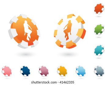 3D sport buttons