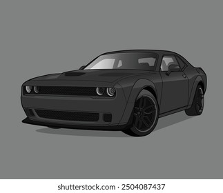 3D Sports Sedan Car Illustration