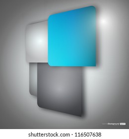 3D Square blank background - Vector Design Concept