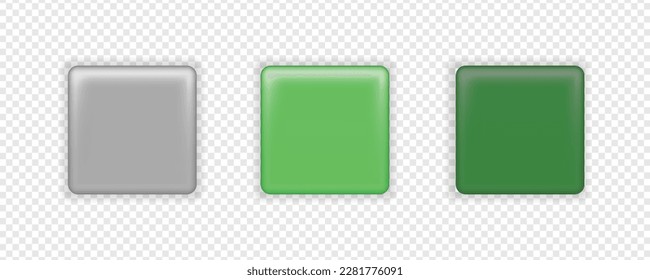 3d square box on transparent background