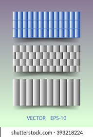 3D square mosaic. Vector illustration. Tech 