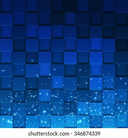 3d square mosaic. Vintage colorful texture. Vector illustration eps 10