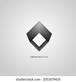 
3d square shaped logo like diamond