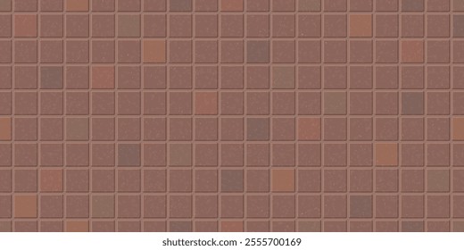 3d square tile mosaic ceramic texture seamless pattern mocha mousse tone background graphic illustration.