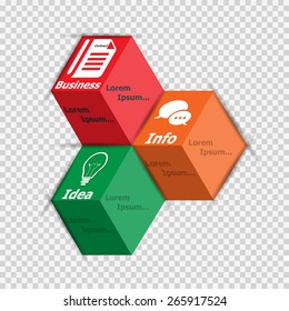 3d squares with business icons vector illustration