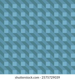 3D squares seamless pattern background. Illusion perspective geometric effect. Technical theme illustration. Construction concept style wallpaper or cloth print.