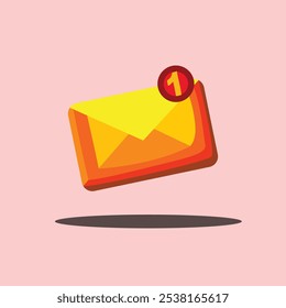 3D stacked messaging application icon vector design illustration