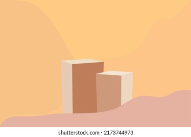 3d stage mockup design. podium for product display, illustration vector, easy to editable file and colors. eps 10