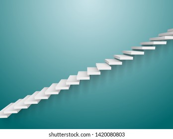 3d staircase vector wall ladder. Abstract wall stair interior design steps element success.