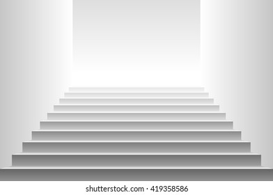 3d Stairs. detailed illustration of black white stairs, eps10 vector art