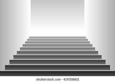 3d Stairs. detailed illustration of black white stairs, eps10 vector art