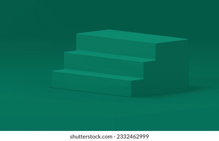 3D Treppenstufen Konstruktion Grundlegende Fundament realistische Vektorgrafik. Treppe Treppe Fortschritt Kletterperspektive wachsen Podium-Bühne beste Arena-Produkt-Werbung