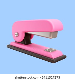 3D Stapler icon isolated on white background. Office stapler for stapling paper. Can be used for many purposes. Trendy and modern vector in 3d style.