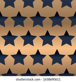3d star abstract geometric seamless pattern. gold and blue ornament. Graphic modern pattern. Simple lattice graphic design.