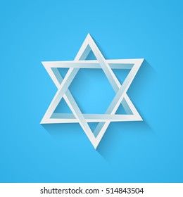 3d Star of David. Vector illustration