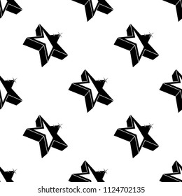 3d star icon. Element of Stars icons for mobile concept and web apps. Pattern repeat seamless 3d star icon can be used for web and mobile apps on white background