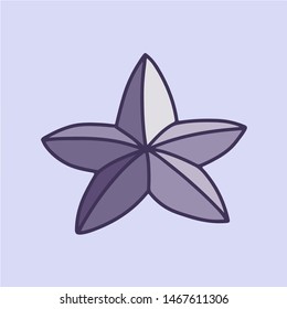 3d star icon on a purple background
