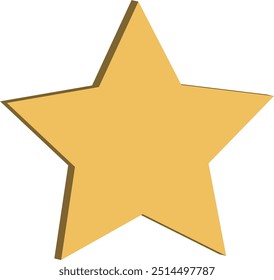 3D star icon . Yellow star icon . Customer rating feedback icon . Vector