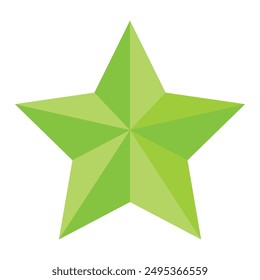 Ilustración 3D de la estrella 3D aislada en el fondo blanco.