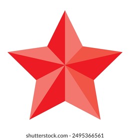 3D star 3D illustration Isolated on the white background.