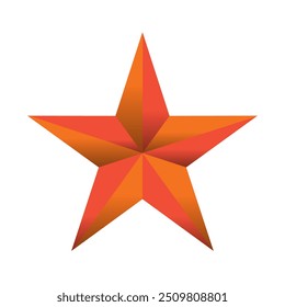 Vetor de ilustração de estrela 3D. isolado no fundo branco