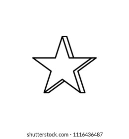 3d star line icon. Element of star icon for mobile concept and web apps. Thin line 3d star icon can be used for web and mobile. Premium icon on white background