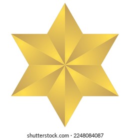 3d star on a white background	