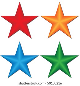 3d star on a white background, a vector illustration.